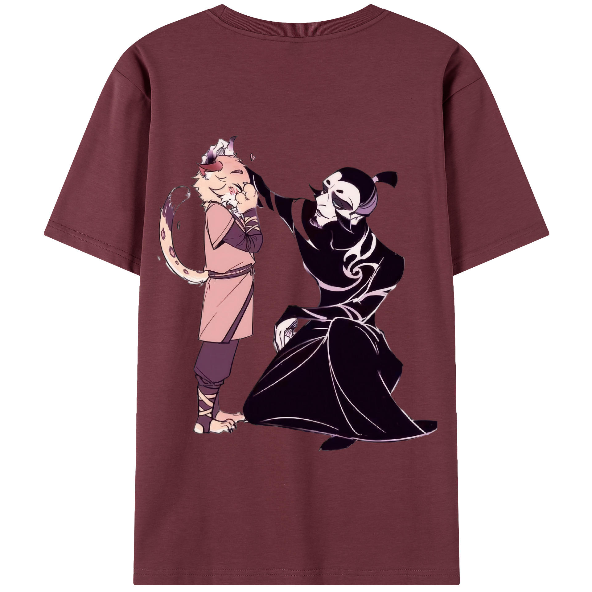 （画像用） Ne Zha 2 ナタ 魔童の大暴れ 綿100％半袖Tシャツ（背面プリント）